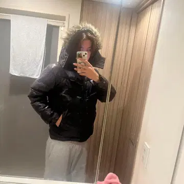 퍼 다운 짧은 기장