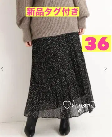 [ 새상품 ] IENA 이에나 양류 플리츠 스커트 블랙