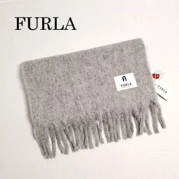 훌라 알파카 울 대형 머플러 스톨 그레이