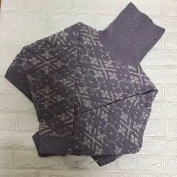 URBAN RESEARCH ITEMS 몰 자카드 하이넥 니트