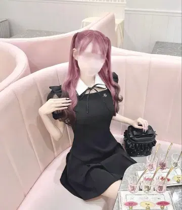 HONEYMEW 도트 튤 컬러 원피스