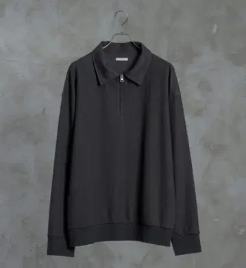 자카드 하프 지퍼 맨투맨