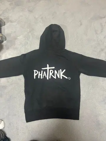 PHATRNK 블랙 후드티 후드 부착