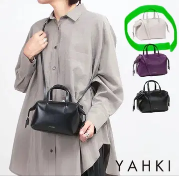 [1회 단시간 사용 새상품급] YAHKI 가죽 보스턴형 미니 숄더백