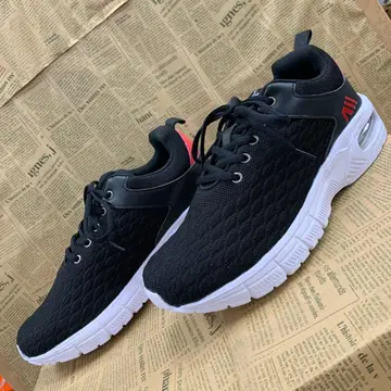 새상품 남성용 25.5cm 경량 통굽 에어 밑창 스니커즈 블랙 2403