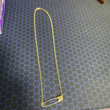 안전핀 목걸이 22k 가공 22k 각인