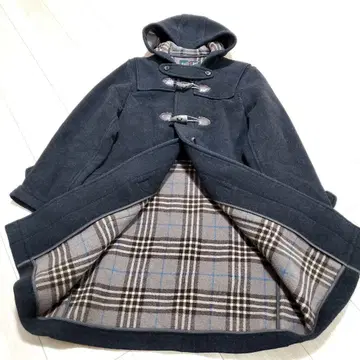 이스트 보이 울 더플 코트 11호 롱 블랙 차콜 그레이