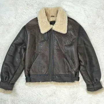 새상품급 무스탕 B3 플라이트 자켓 보아 리얼 가죽 루즈한 사이즈 L