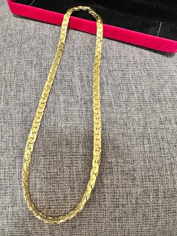 유품 정리 목걸이 여성용 골드 컬러 55cm 53g