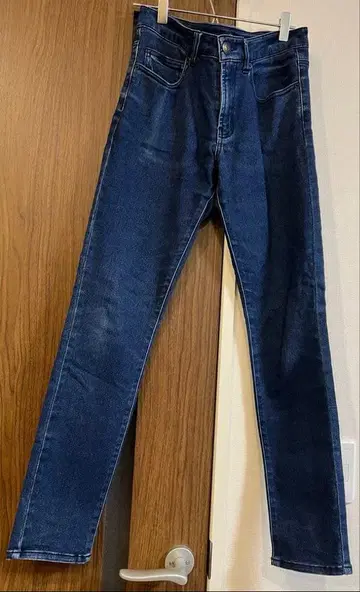 스키니 데님 팬츠 네이비