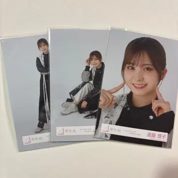 사쿠라자카 엔도 리코 브로마이드 Addiction 블랙 의상