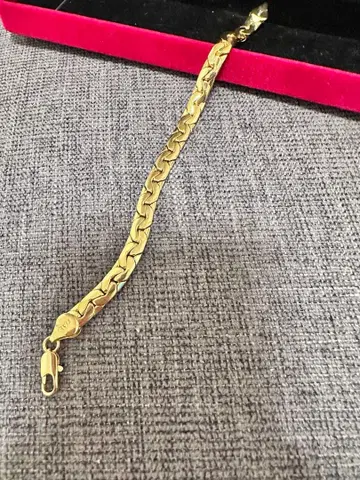 유품 정리 팔찌 여성용 골드 컬러 20cm 21g