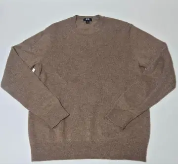 [ UNIQLO ] 유니클로 캐시미어 크루넥 스웨터 브라운 M 사이즈