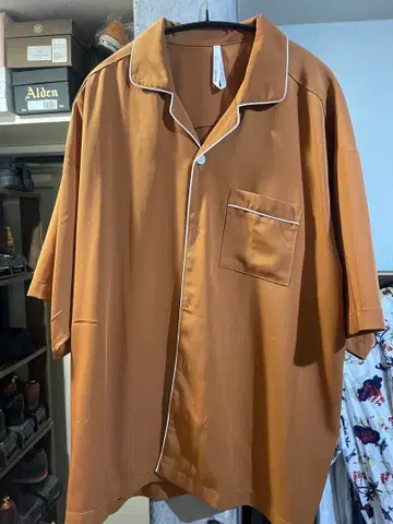 HALHAM 브라운 반팔 셔츠 L 사이즈