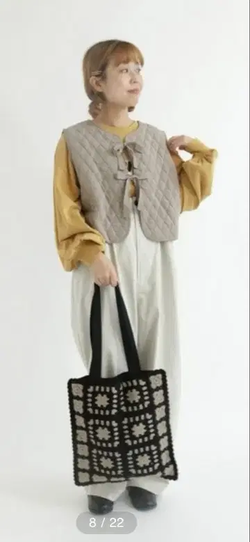 택 포함 사만사 모스모스 컷 퀼트 베스트 SamansaMos2