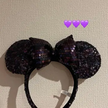 미니 머리띠 짙은 보라색 스팽글