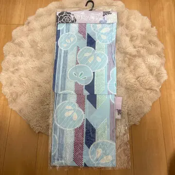 여성용 유카타 스카이블루