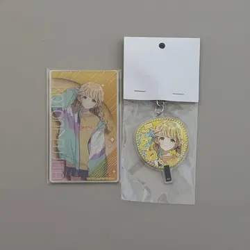후지타 코토네 아크릴 카드 부채 키링 학원 아이돌 마스터