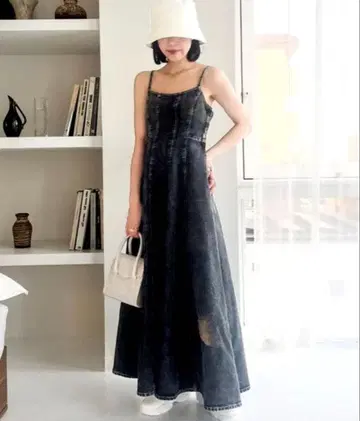 Heather 다크 데님 원피스