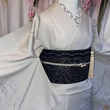 니시진 오메시 코몬 무늬 기모노 이중 기모노 단품