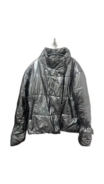 메탈릭 그레이 다운 자켓 shury