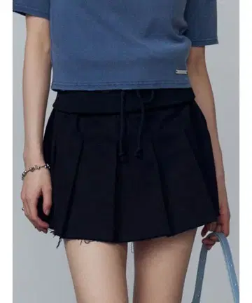 EMODA 리브 와이드 플리츠 스커트