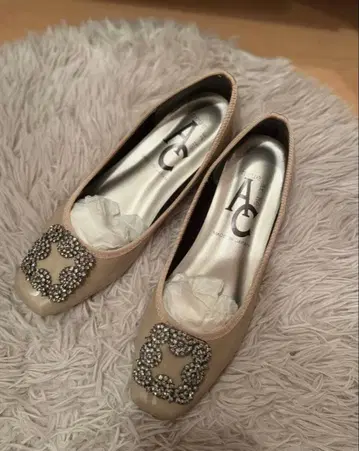 neue ar he AC 비쥬 펌프스 방수 에나멜 3E 베이지