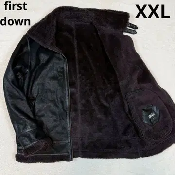 XXL 퍼스트 다운 무스탕 자켓 블랙 빅 사이즈 b-3