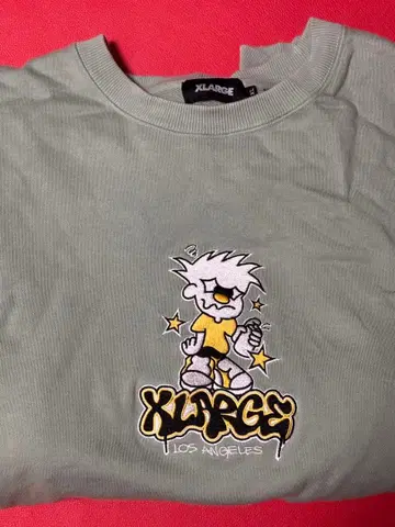 XLARGE 그레이 트레이닝복 캐릭터 자수