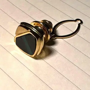 골드 삼각형 넥타이핀 체인 포함