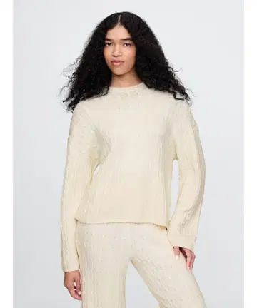 GAP CashSoft 캐시미어 터치 케이블 니트 스웨터