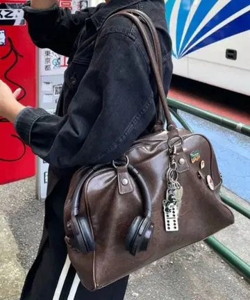 [ PBLIM ] 2WAY 보스턴 백 브라운