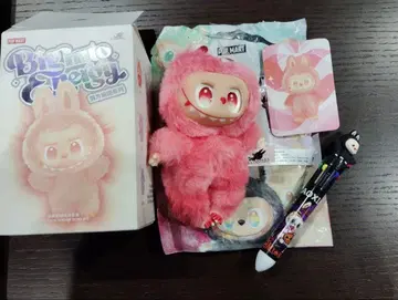 라프후 빨간색 볼펜 포함 봉제 인형