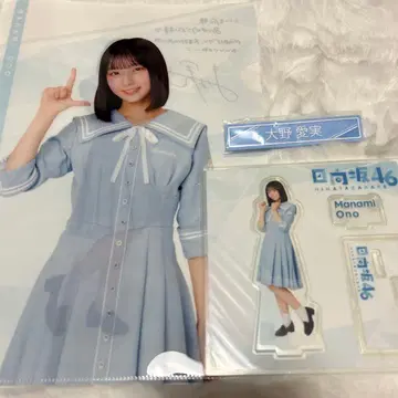 히나타자카 복권 오노 마나미 클리어 파일 아크릴 스탠드 케이블 클립