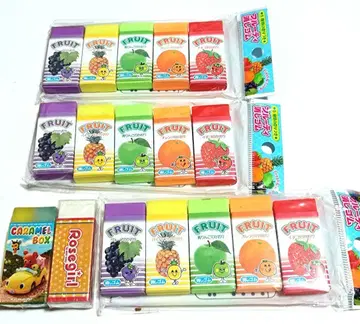 헤이세이 레트로 지우개 묶음 판매 레몬 주식회사 후르츠 향기
