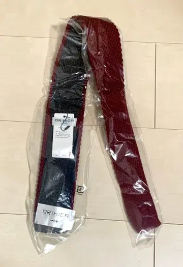 새상품 ORIHICA 보르도 크림슨 울 니트 타이 슬림 넥타이