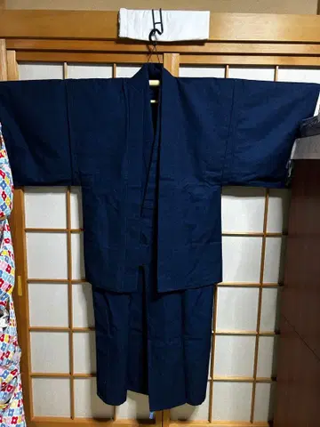 남성용 기모노 세트 앙상블 셋업 기모노 겉옷 울 순수 실크 혼방 남성용