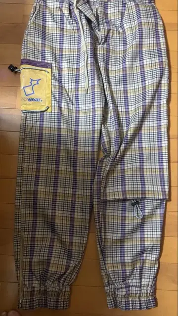 SC wear 체크 무늬 와이드 팬츠