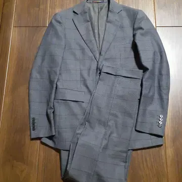 ORIHICA 그레이 체크 무늬 비즈니스 정장