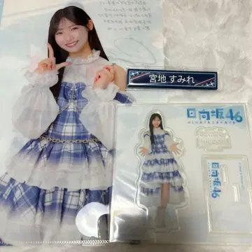 히나타자카 복권 미야치 스미레 클리어 파일 아크릴 스탠드 케이블 클립