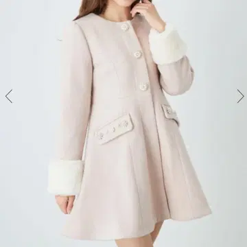 Ank Rouge 백 리본 노카라 비쥬 코트