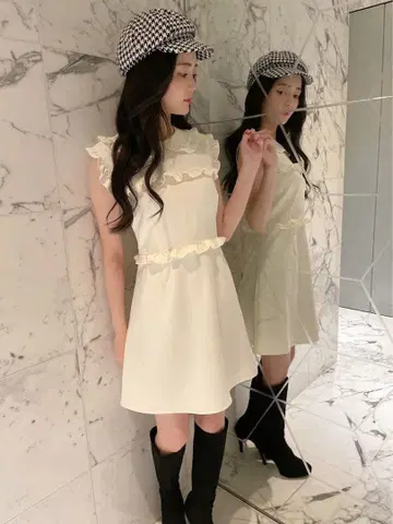 JILTU petit frill dress 화이트
