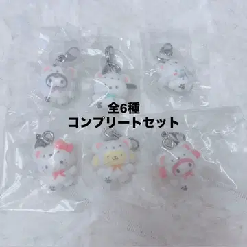 컴플리트 전 6종 복슬복슬 스노우 메지루시 액세서리 산리오