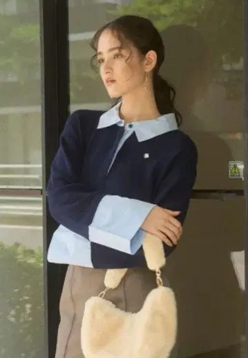 [ POLO BCS 콜라보 ] 셔츠 칼라 커프스 니트 풀오버 라그나문