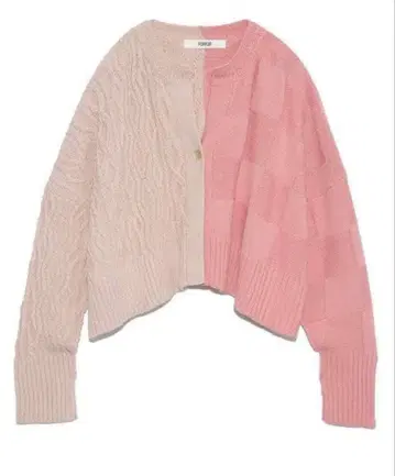 furfur 숏 가디건 핑크