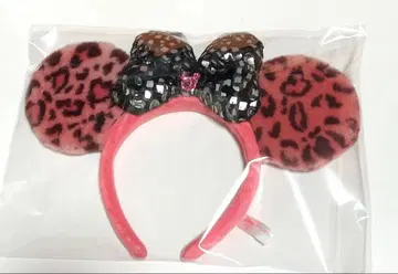 디즈니 미니 머리띠 핑크 표범 무늬 레오파드 무늬