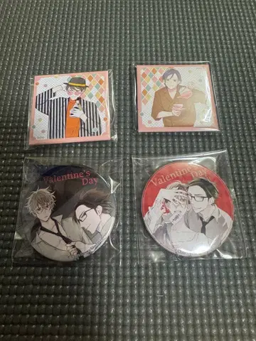 카스트 헤븐 발렌타인 스퀘어 캔뱃지 4개 세트