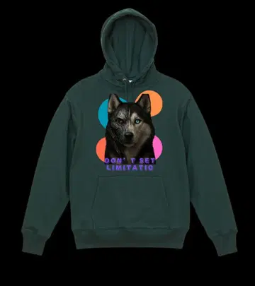 맨투맨 풀오버 후드티 XL 포레스트 그린 허스키