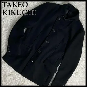 [ 컨디션 최상 ] 다케오 키쿠치 비코트 울&캐시미어 가죽 벨트 2 블랙