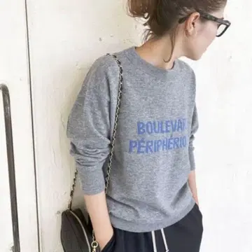 spick and span 새상품급 프렌치 로고 니트 그레이